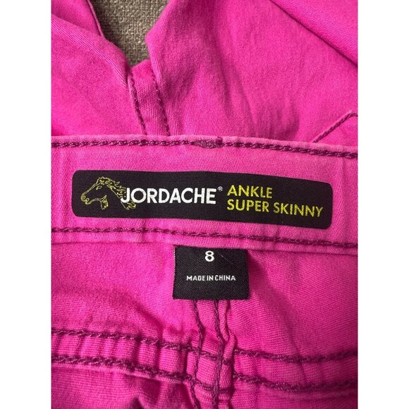 Jordache Girls Size 8 Ankle Super Skinny Jeans Adj Waist Pink & Purple Ombre - Picture 4 of 8